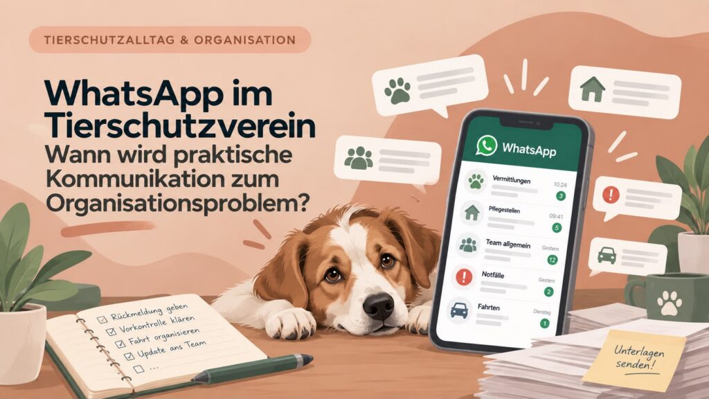 WhatsApp im Tierschutzverein: Wann wird praktische Kommunikation zum Organisationsproblem?